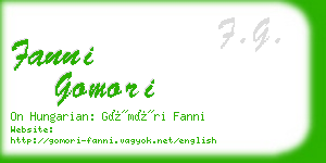 fanni gomori business card